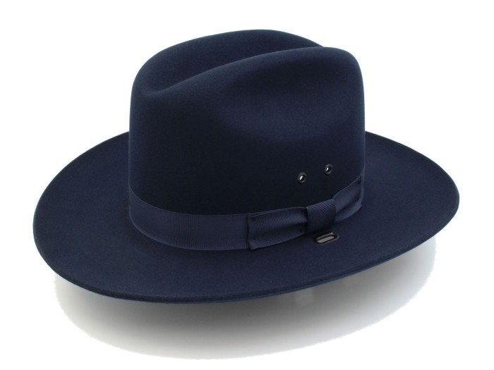 Stratton Hats Trooper Style Felt F38 in Navy Blue